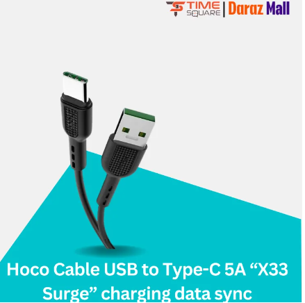 Hoco Cable USB to Type-C 5A “X33 Surge” charging data sync