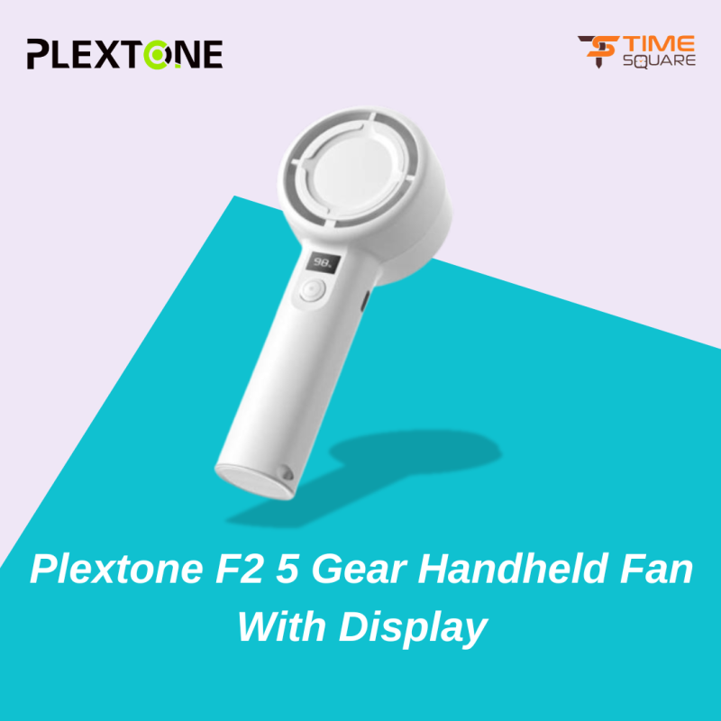 Plextone F2 5 Gear Handheld Fan With Display
