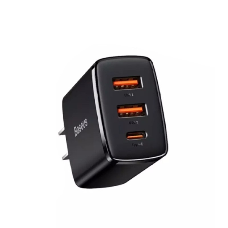 Baseus 30W USB C Quick Charger Support Type C PD Fast Charging Dual USB Port Portable Phone Charge