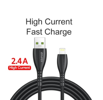 Awei CL-115L Data Cable for Lightning 2.4A Fast Charging Cable