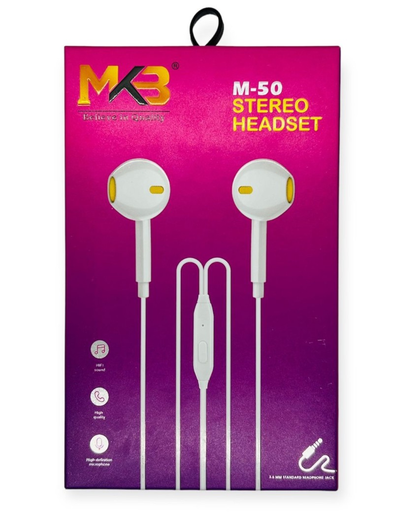 MKB M-50 Stereo Headset Headphone