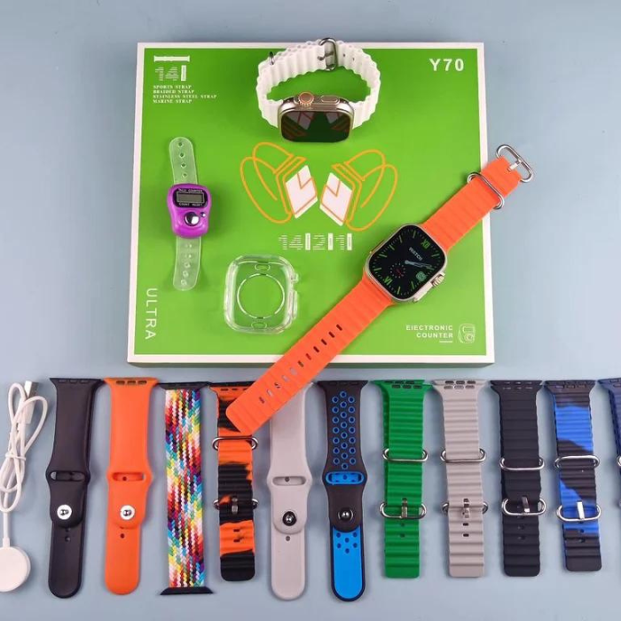 Y70 Ultra Smart Watch Apple Clone With 13 Straps