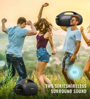 Awei Y886 Portable Bluetooth Karaoke Speaker 80W with Wireless Mic Outdoor waterproof